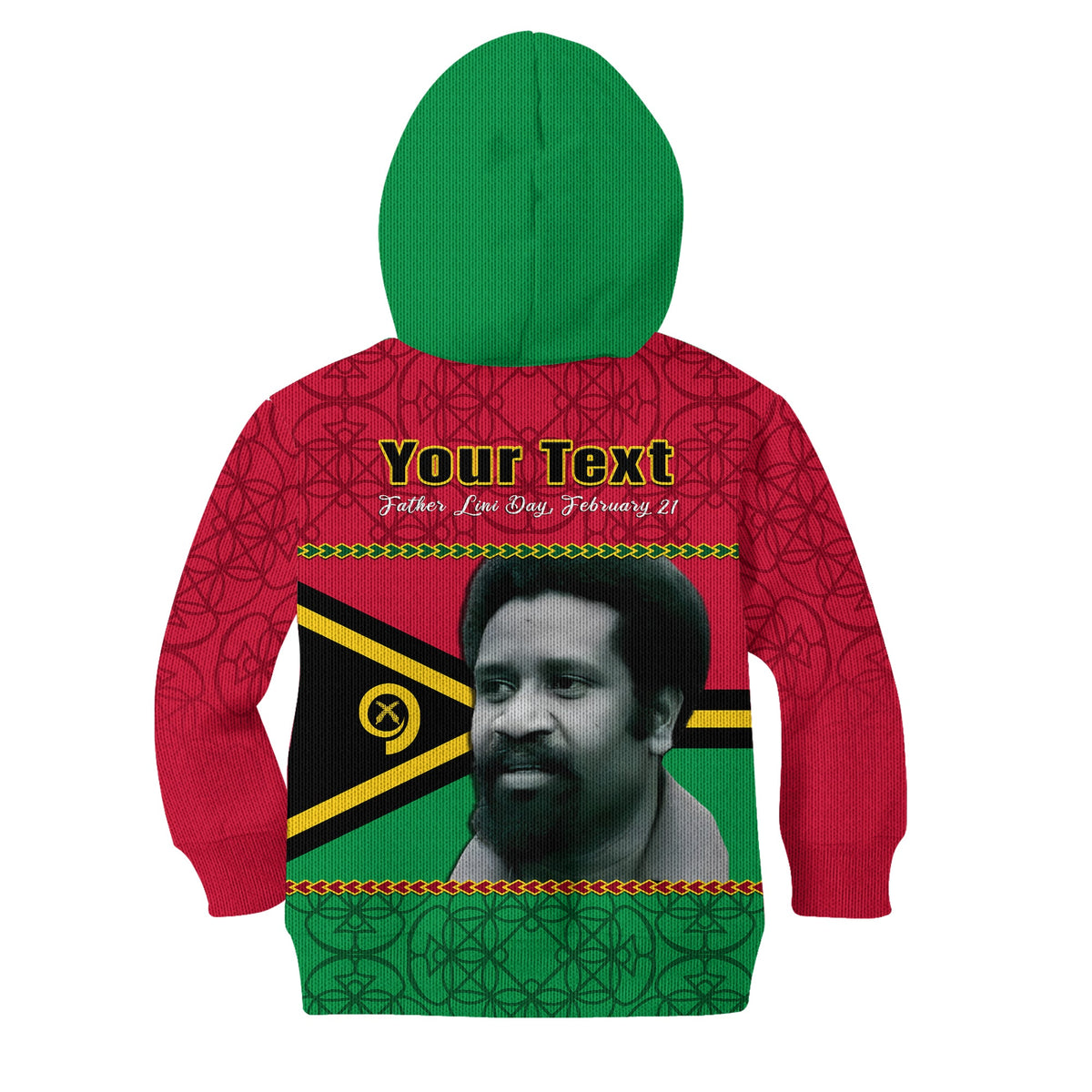 (Custom Personalised) Vanuatu Hoodie KID Vanuatuan Flag Sand Drawing Happy Father Lini Day LT14 - Polynesian Pride