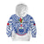 (Custom Text And Number) Samoa Rugby Hoodie KID Manu Samoa 7s Ginger White Polynesian LT14 White - Polynesian Pride
