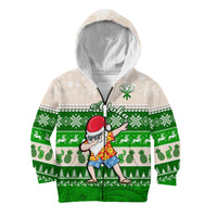 (Custom Personalised) Hawaii Mele Kalikimaka Hoodie KID Dabbing Santa Green Merry Christmas LT14 - Polynesian Pride