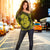 Hawaii Anchor Hibiscus Flower Vintage Women's Off Shoulder Sweater - AH - Yellow - Polynesian Pride