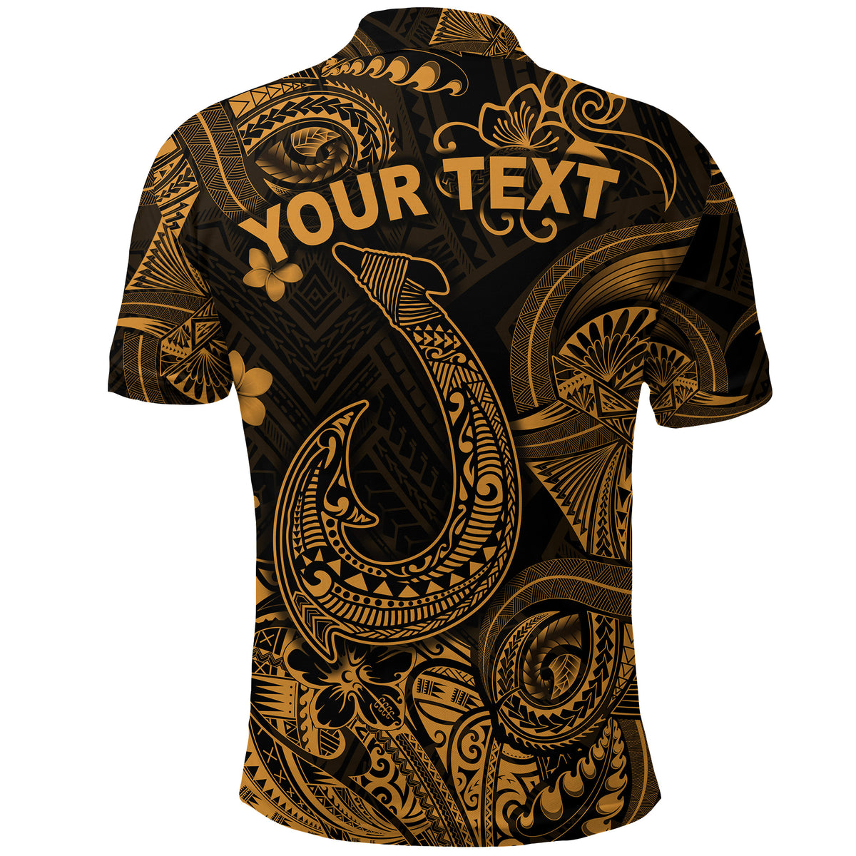 Custom Hawaii Fish Hook Polynesian Polo Shirt Unique Style Gold LT8 - Polynesian Pride
