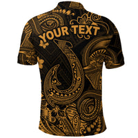 Custom Hawaii Fish Hook Polynesian Polo Shirt Unique Style Gold LT8 - Polynesian Pride