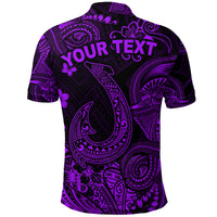 Custom Hawaii Fish Hook Polynesian Polo Shirt Unique Style Purple LT8 - Polynesian Pride