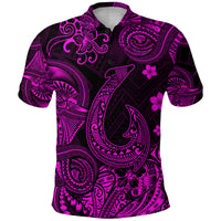 Custom Hawaii Fish Hook Polynesian Polo Shirt Unique Style Pink LT8 - Polynesian Pride
