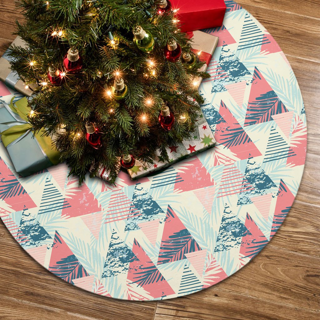 Hawaii Tropical Leaf Triangle Pattern Tree Skirt - Polynesian Pride
