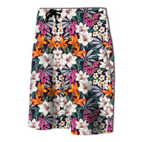 Hawaii Seamless Exotic Pattern With Tropical Leave Board Shorts - Polynesian Pride