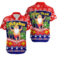 Custom Polynesian Christmas Matching Hawaiian Outfits For Couples Hawaii Santa Claus LT9 - Polynesian Pride
