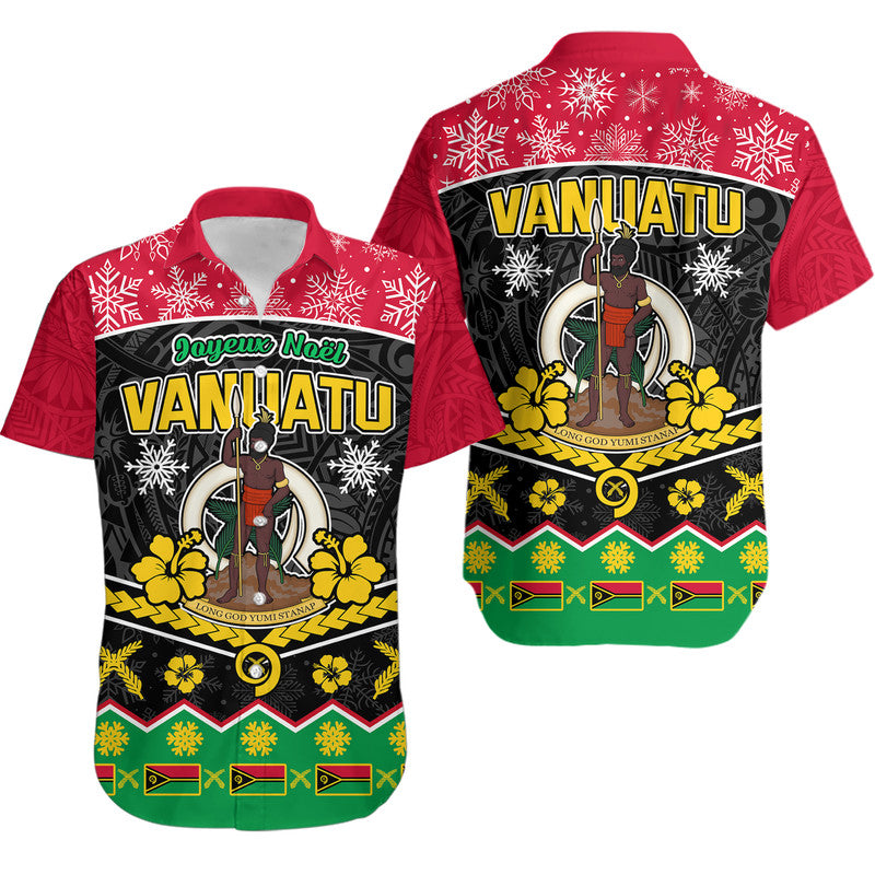 Vanuatu Tribal Polynesian Christmas Vibe Hawaiian Shirt LT9 Red - Polynesian Pride