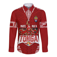 Personalised Tonga Rugby Long Sleeves Button Shirt Mate Ma'a Tonga Warriors LT7 - Polynesian Pride