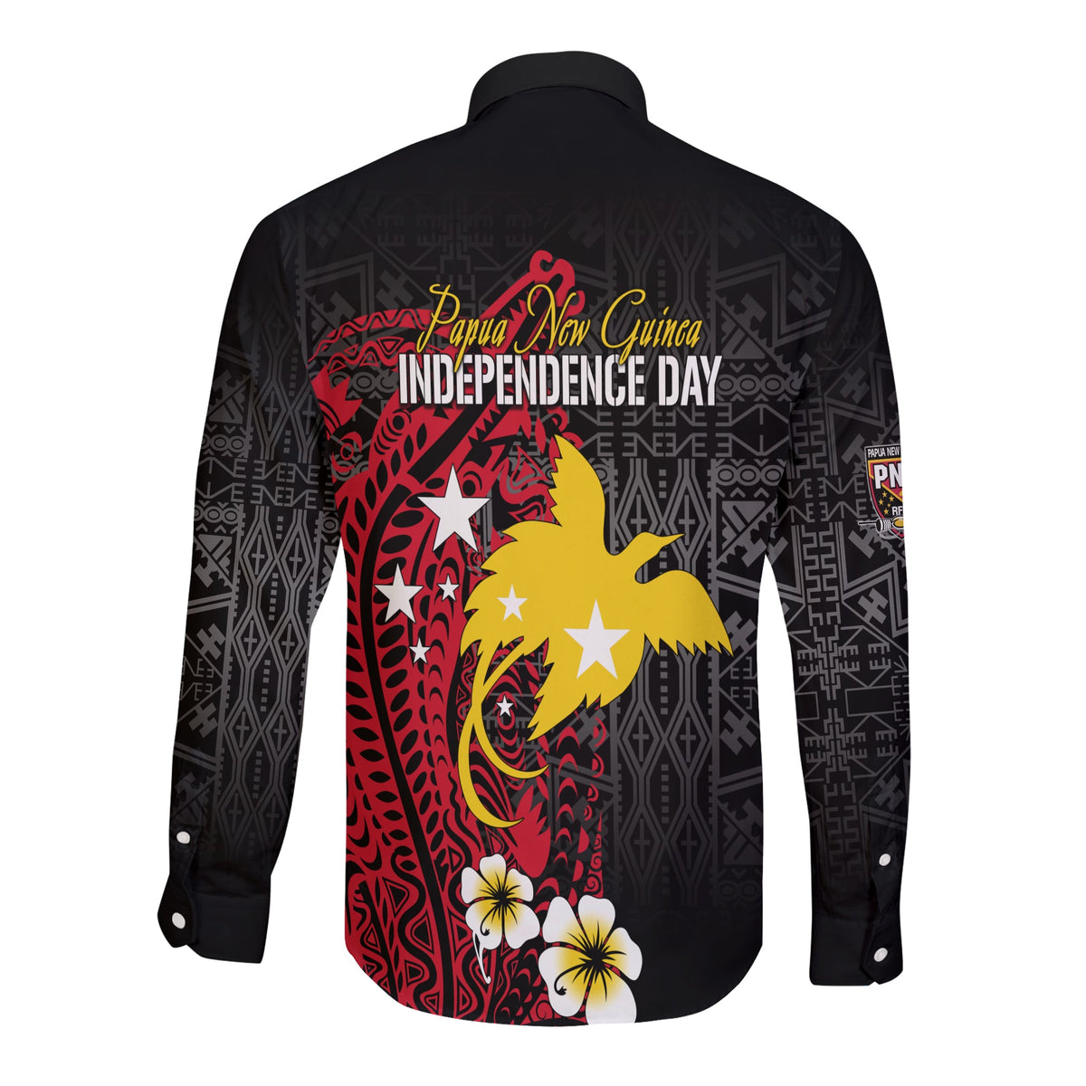 Papua New Guinea Independence Long Sleeves Button Shirt PNG Kumuls - Tribal Crocodile LT7 - Polynesian Pride