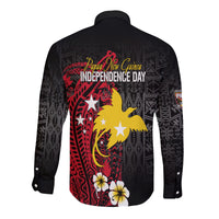 Papua New Guinea Independence Long Sleeves Button Shirt PNG Kumuls - Tribal Crocodile LT7 - Polynesian Pride