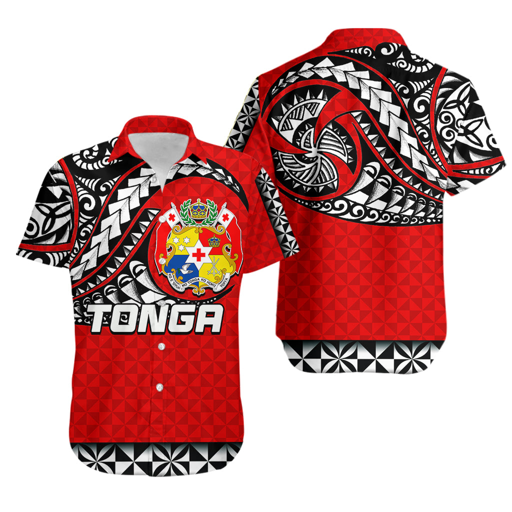 Tonga Matching Dress and Hawaiian Shirt Polynesian Tattoo LT6 No Dress Red - Polynesian Pride