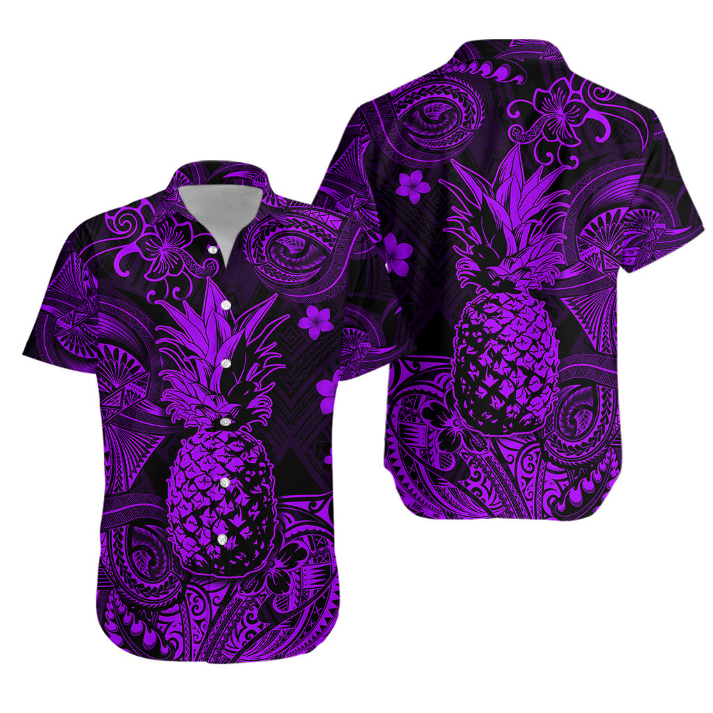 Hawaii Pineapple Polynesian Hawaiian Shirt Unique Style - Purple LT8 Purple - Polynesian Pride