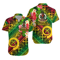 Vanuatu Hawaiian Shirt Independence Be Proud Vanuatu Flag - Gradient Vibes LT8 Unisex Green - Polynesian Pride