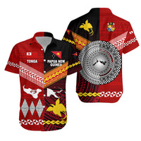 Papua New Guinea And Tonga Hawaiian Shirt Polynesian Together - Red LT8 Unisex Red - Polynesian Pride
