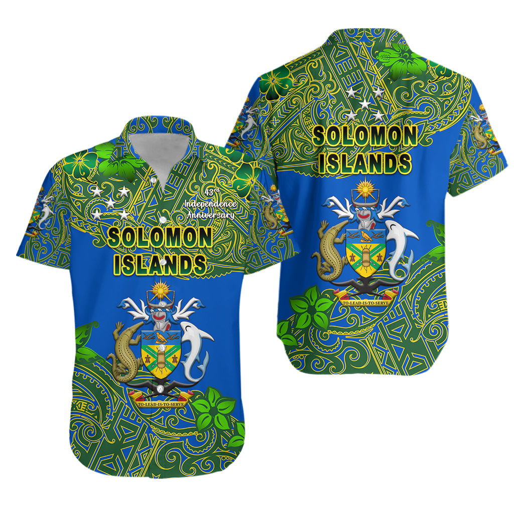 Solomon Islands Hawaiian Shirt 43rd Independence Anniversary - Unique Vibes LT8 Red - Polynesian Pride