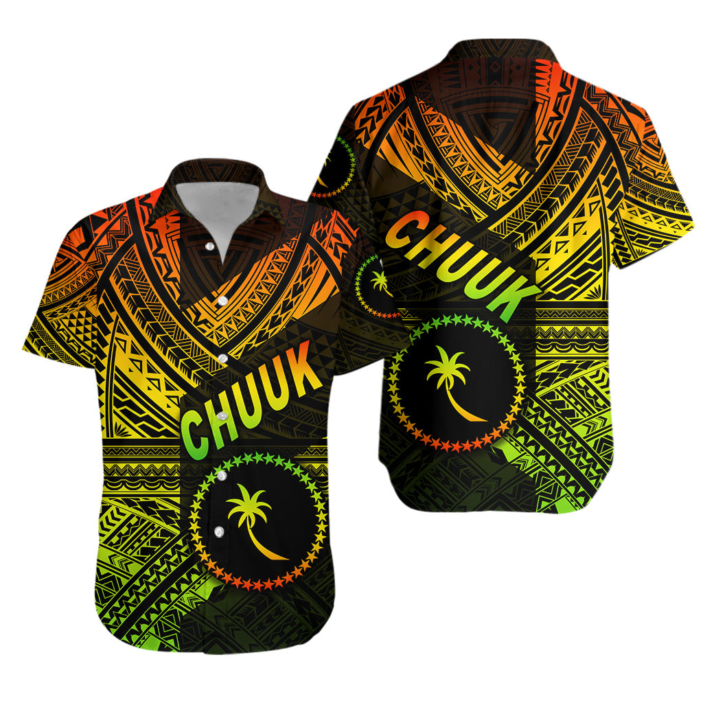 FSM Chuuk Hawaiian Shirt Original Style - Reggae LT8 Unisex Reggae - Polynesian Pride