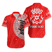 (Custom Personalised)Tonga Hawaiian Shirt Ngatu Red Style LT6 Unisex Red - Polynesian Pride