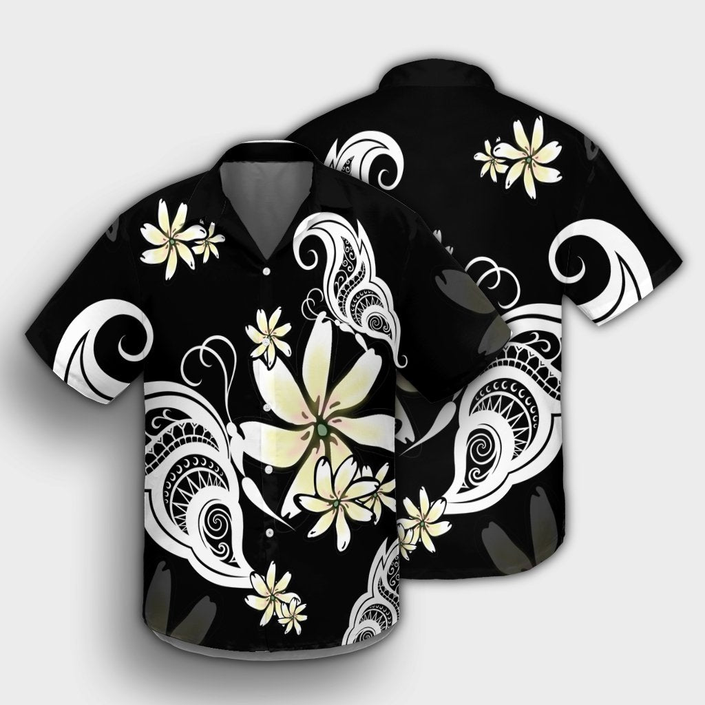 Hawaiian Butterfly Plumeria Polynesian Hawaiian Shirt - AH - Polynesian Pride