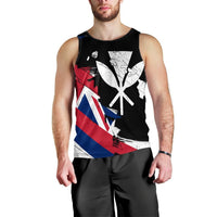 Hawaiian Flag Hawaii Map Kanaka Polynesian Tank Top - Classic Style Black - Polynesian Pride