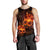 Hawaiian Hibiscus Fire Polynesian Tank Top - AH Black - Polynesian Pride