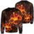 Hawaiian Hibiscus Fire Polynesian Sweatshirt - AH Unisex Black - Polynesian Pride