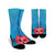 Hawaiian Hibiscus Flower Red Crew Socks - AH - AH Crew Socks White - Polynesian Pride