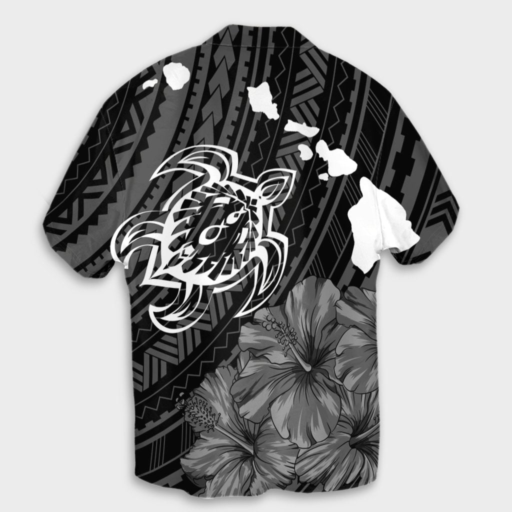 Matching Couple Hawaiian Outfits Dress and Hawaiian Shirt Hibiscus Sea Turtle Swim Polynesian RLT14 - Polynesian Pride