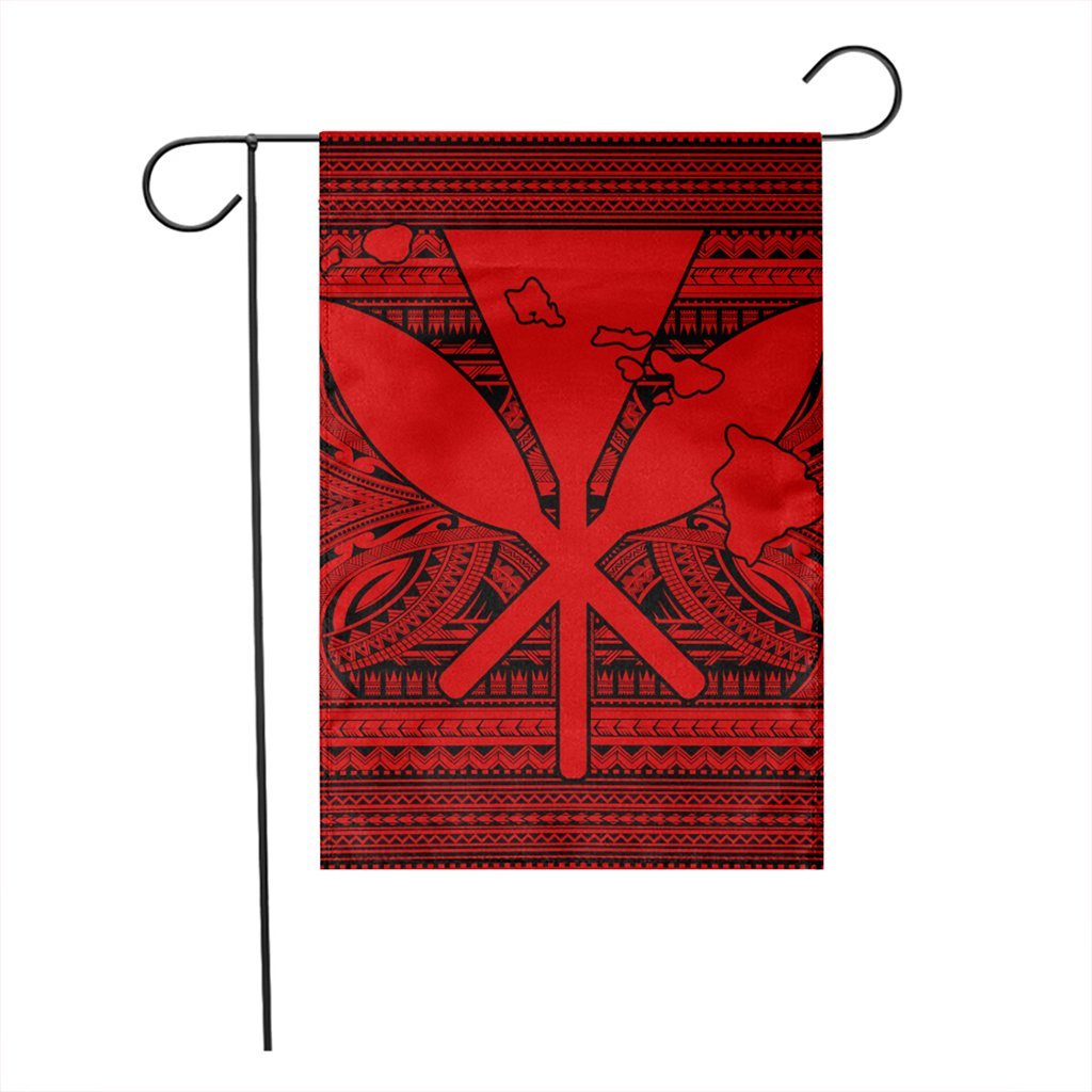 Hawaiian Kanaka Polynesian Tribal Flag Reggae Color Red AH - Polynesian Pride
