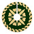 Hawaiian Quilt Pattern Coconut Tree Heart Tree Skirt - Green Beige - AH - Polynesian Pride