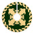 Hawaiian Quilt Pattern Fish Tree Skirt - Green Beige - AH - Polynesian Pride