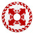 Hawaiian Quilt Pattern Fish Tree Skirt - Red White - AH - Polynesian Pride