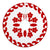 Hawaiian Quilt Pattern Flower Dream Tree Skirt - Red White - AH - Polynesian Pride