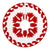 Hawaiian Quilt Pattern Flower Lovely Tree Skirt - Red White - AH - Polynesian Pride