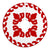 Hawaiian Quilt Pattern Flower Proudly Tree Skirt - Red White - AH - Polynesian Pride