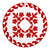 Hawaiian Quilt Pattern Flower Skillful Tree Skirt - Red White - AH - Polynesian Pride