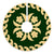 Hawaiian Quilt Pattern Flower Tree Skirt - Green Beige - AH - Polynesian Pride
