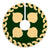 Hawaiian Quilt Pattern Four Palm Tree Tree Skirt - Green Beige - AH - Polynesian Pride
