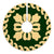Hawaiian Quilt Pattern Heart Polynesian Tree Skirt - Green Beige - AH - Polynesian Pride