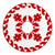 Hawaiian Quilt Pattern Hibiscus Flower Tree Skirt - Red White - AH - Polynesian Pride