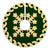 Hawaiian Quilt Pattern Many Plumeria Tree Skirt - Green Beige - AH - Polynesian Pride