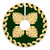 Hawaiian Quilt Pattern Monstera Symmetry Polynesian Tree Skirt - Green Beige - AH - Polynesian Pride