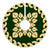 Hawaiian Quilt Pattern Palm Dance Tree Skirt - Green Beige - AH - Polynesian Pride