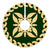 Hawaiian Quilt Pattern Palm Tree Proudly Tree Skirt - Green Beige - AH - Polynesian Pride