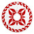 Hawaiian Quilt Pattern Palm Tree Proudly Tree Skirt - Red White - AH - Polynesian Pride