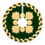 Hawaiian Quilt Pattern Plants And Tropical Flora Tree Skirt - Green Beige - AH - Polynesian Pride