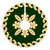 Hawaiian Quilt Pattern Plumeria Lovely Tree Skirt - Green Beige - AH - Polynesian Pride
