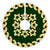 Hawaiian Quilt Pattern Plumeria Nice Tree Skirt - Green Beige - AH - Polynesian Pride