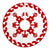 Hawaiian Quilt Pattern Ukulele And Coconut Tree Skirt - Red White - AH - Polynesian Pride