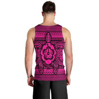 Hawaiian Turtle Polyensian Tribal Tank Top Pink AH - Polynesian Pride